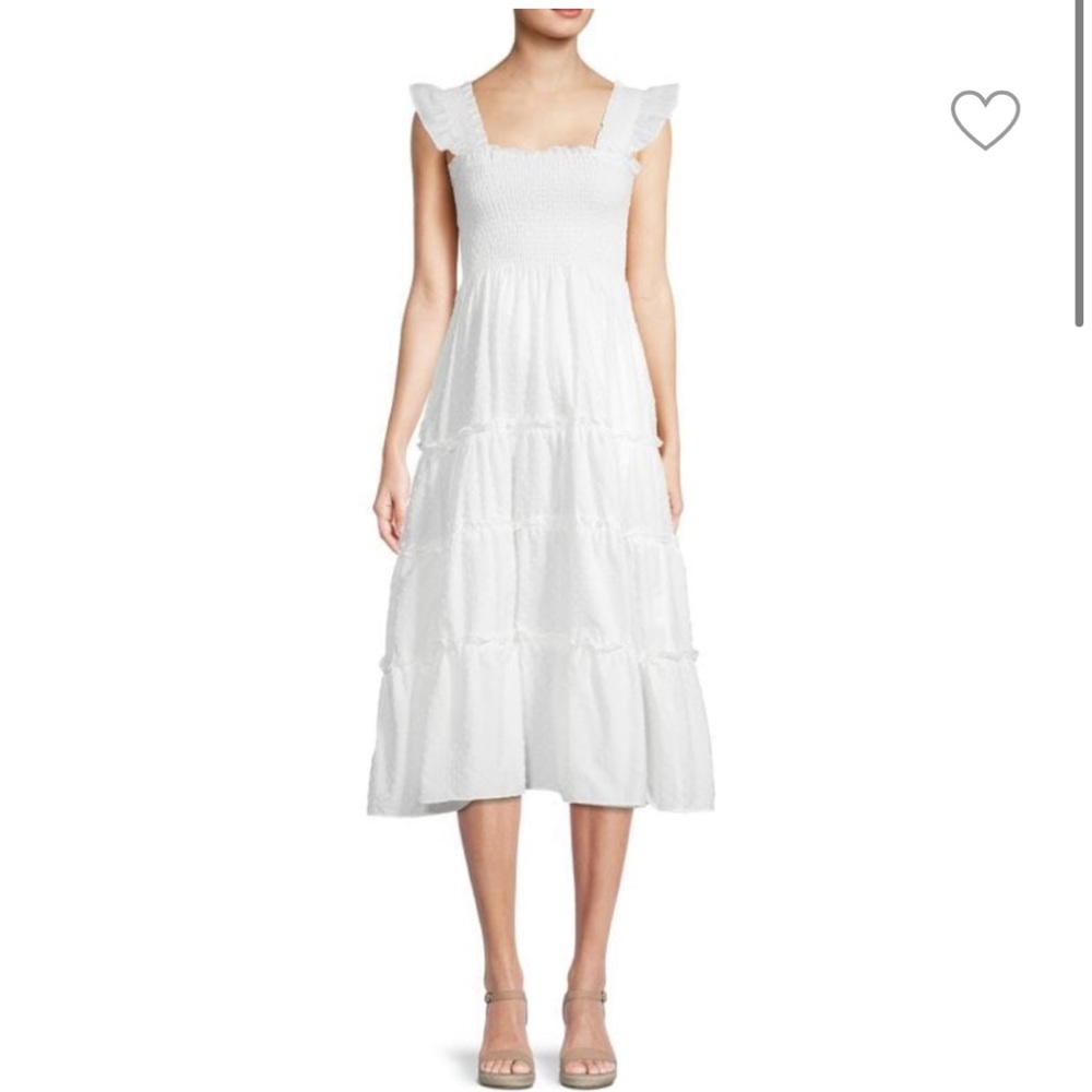 Caara Calypso Tiered White Sundress